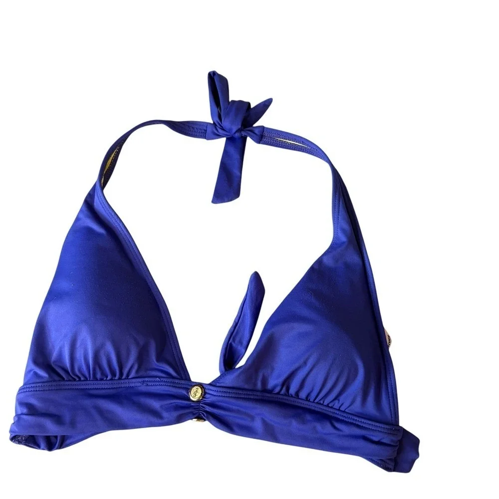 Juicy Couture Miss Divine Purple Bikini‎ with gold buttons. size Large. GUC